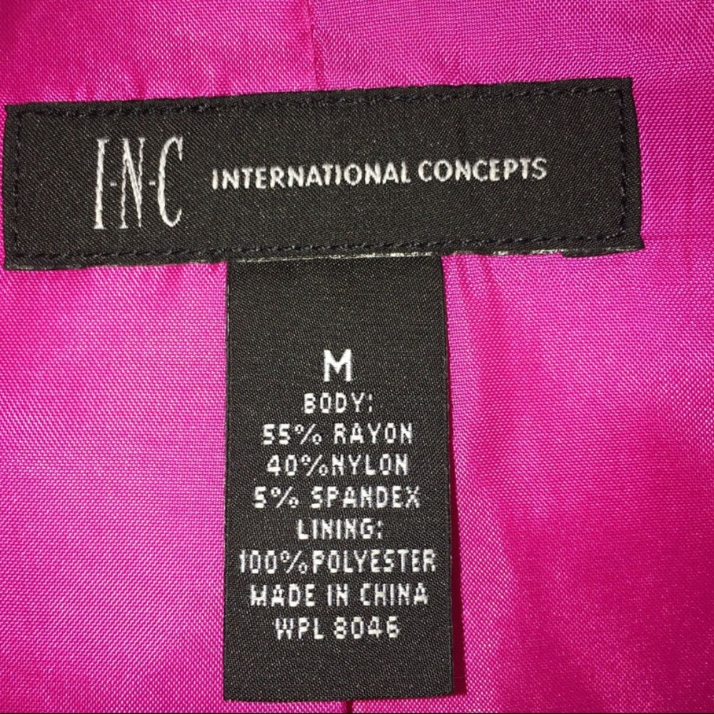 3 for $25 INC Button Front Pink Jacket Size M - Picture 6 of 8